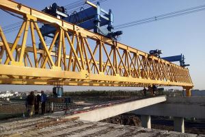 jembatan kereta api mendirikan peluncur balok derek 200ton